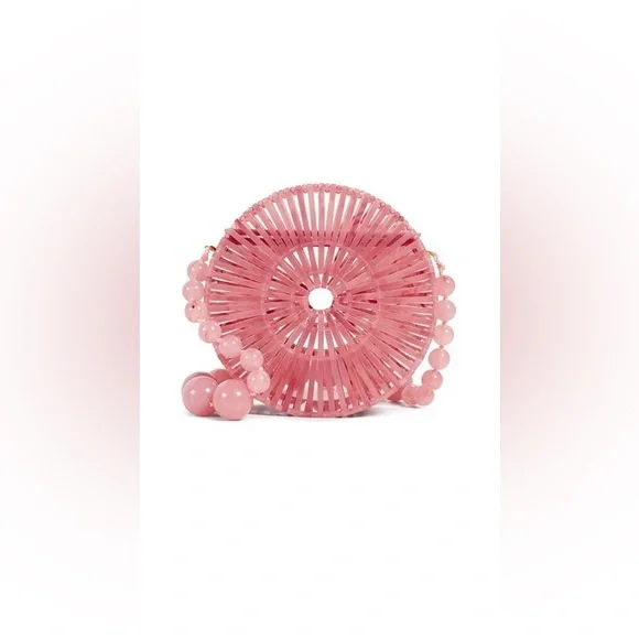 Cult Gaia Acrylic Luna Shoulder Bag in Cherry Quartz, NWT, BNIB - Picture 11 of 11